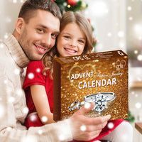 HKM-109587 Countdown Christmas Decoration Set Blind Box - 24 Random Jewelry Pieces Including Necklaces, Rings, and Ear Studs for Teens (Ages 7-14)