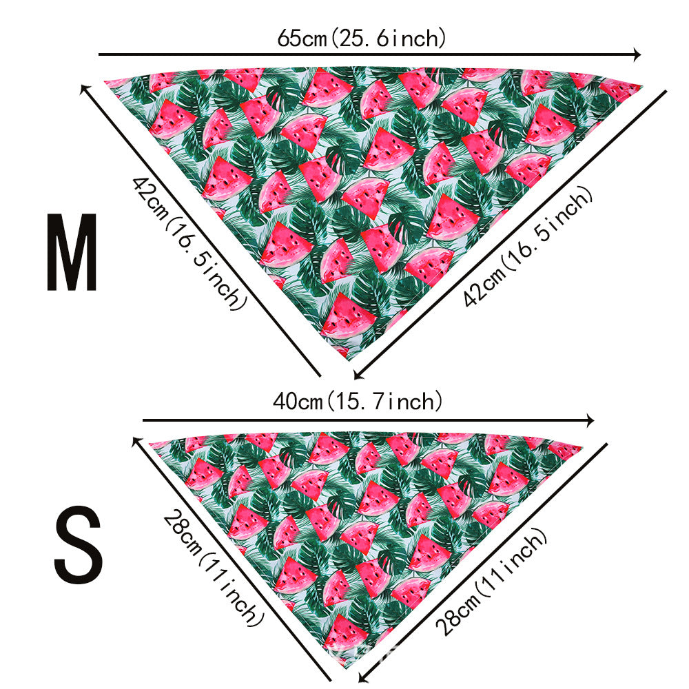 HKM-1096253 Tropical Wind Floral Pet Drool Towel for Dogs - Available in Small and Medium Sizes