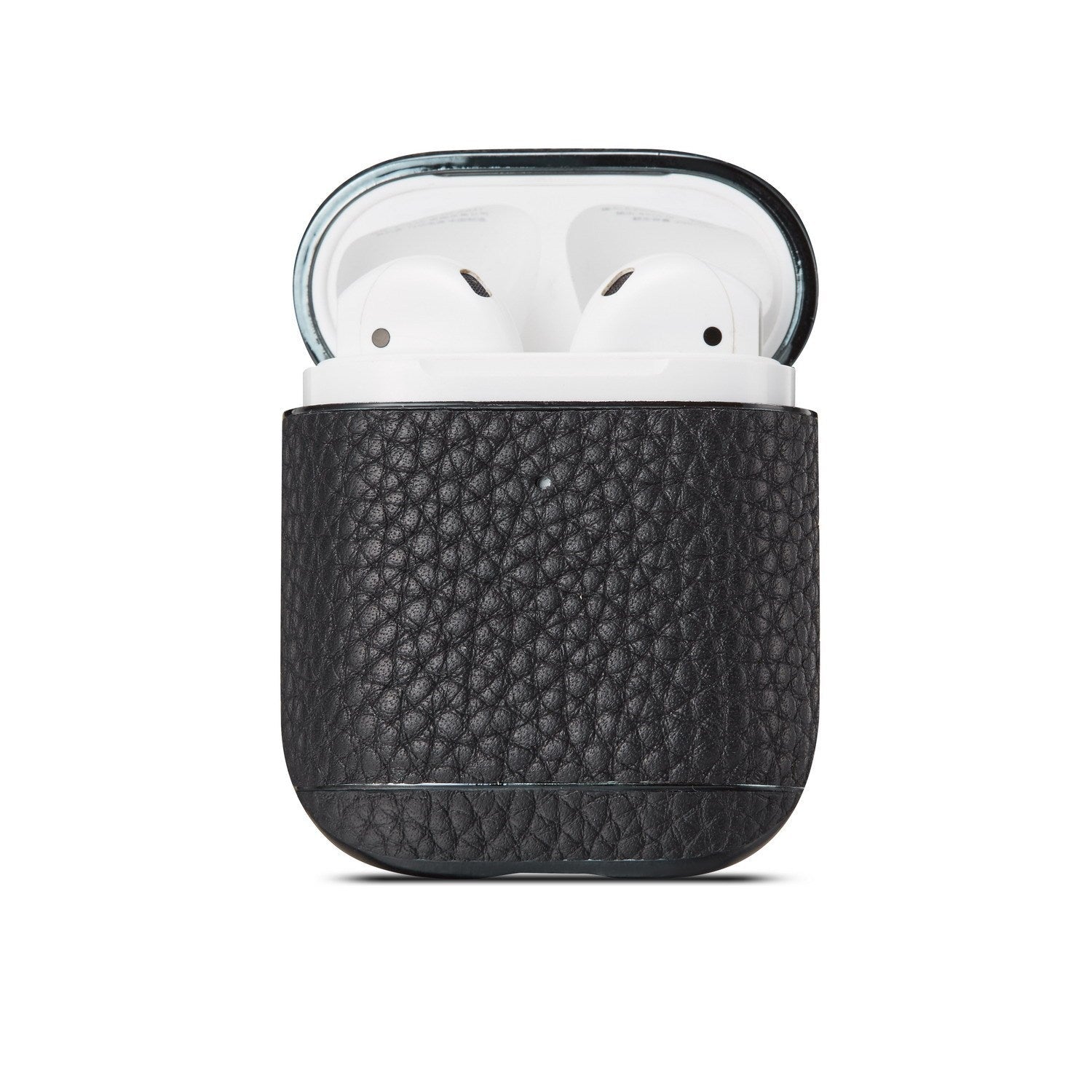 HKM-109651 Leather Lychee Pattern Case for AirPods 1/2 with Electroplating Finish