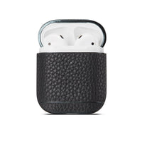 HKM-109651 Leather Lychee Pattern Case for AirPods 1/2 with Electroplating Finish