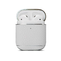 HKM-109651 Leather Lychee Pattern Case for AirPods 1/2 with Electroplating Finish