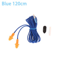 HKM-109779 Wired Soundproof Earbuds with Multiple Length Options in Blue and Yellow