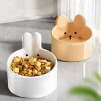 HKM-1098045 Cute Ceramic Pet Bowl for Cats and Dogs ¨C Slant Design for Food and Water, Available in Two Sizes