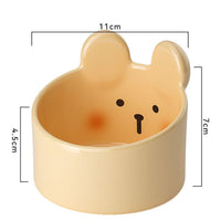 HKM-1098045 Cute Ceramic Pet Bowl for Cats and Dogs ¨C Slant Design for Food and Water, Available in Two Sizes