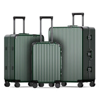 HKM-109843 3-Piece Aluminium Frame Travel Suitcase Set with Polycarbonate Trolley Case