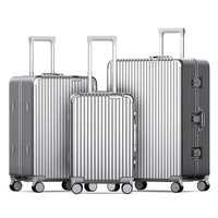 HKM-109843 3-Piece Aluminium Frame Travel Suitcase Set with Polycarbonate Trolley Case