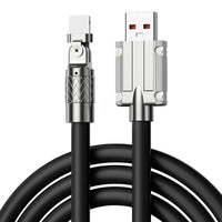 HKM-109843 Rotating Elbow Fast Charge USB Cable for Mobile Gaming - 1.5m Length, Multiple Interfaces