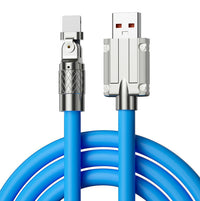 HKM-109843 Rotating Elbow Fast Charge USB Cable for Mobile Gaming - 1.5m Length, Multiple Interfaces
