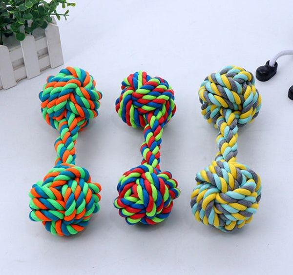 HKM-1098685 Colorful Cotton Rope Dog Toy for Chewing and Playtime