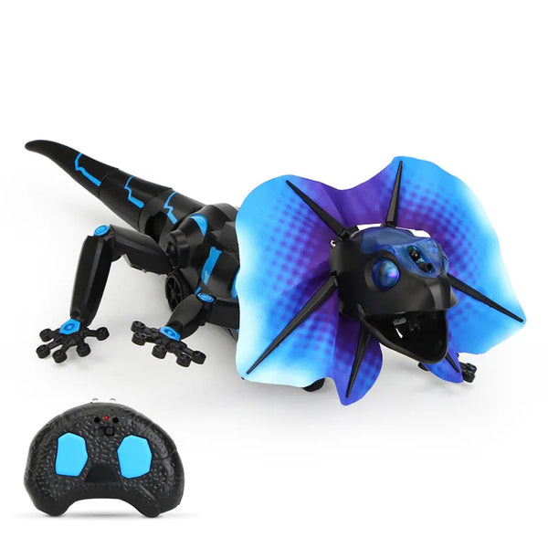 HKM-110035 Remote Control Infrared Chameleon Lizard Robot Toy with 3 Color Lights for Ages 6+