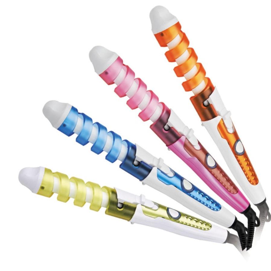 HKM-110099 Automatic Spiral Curling Iron with Tourmaline Ceramic, 16MM-20MM Diameter, 10 Heat Settings for Quick Styling