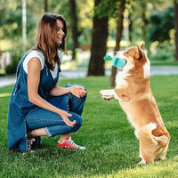 HKM-1101117 Interactive Treat Dispensing Dog Toy - Food Puzzle Ball for Medium to Large Dogs, Durable Rubber Chew Toy