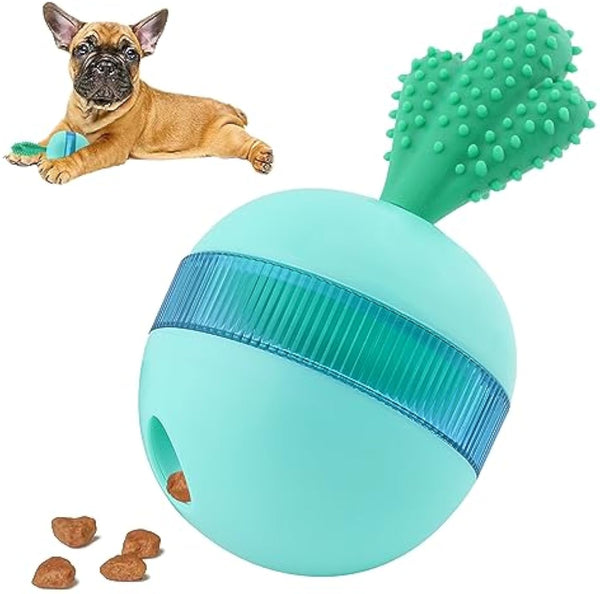 HKM-1101117 Interactive Treat Dispensing Dog Toy - Food Puzzle Ball for Medium to Large Dogs, Durable Rubber Chew Toy