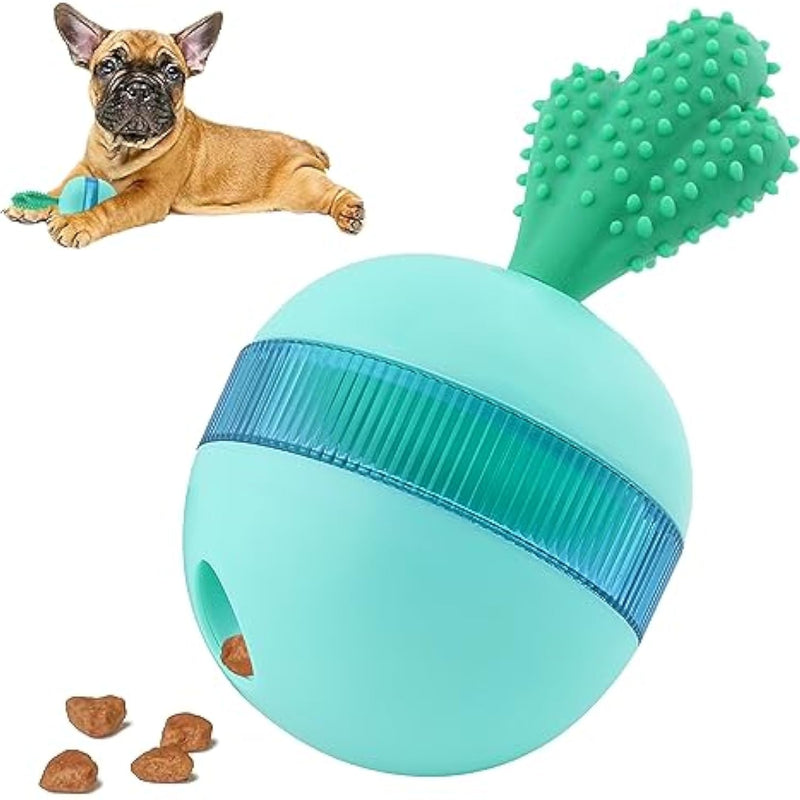 HKM-1101117 Interactive Treat Dispensing Dog Toy - Food Puzzle Ball for Medium to Large Dogs, Durable Rubber Chew Toy
