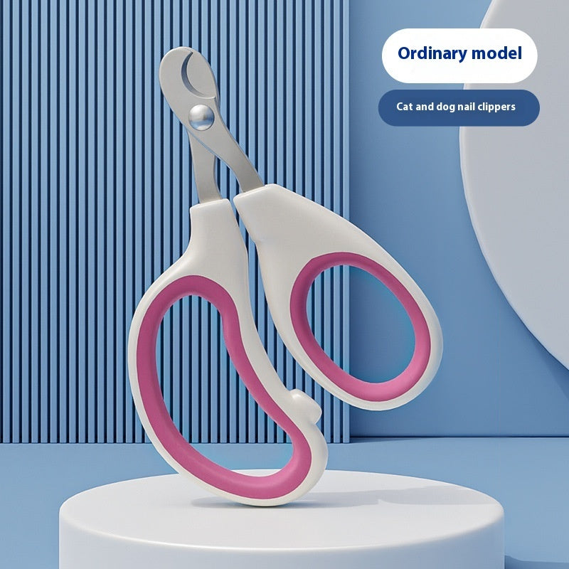 HKM-1101629 Fashionable Pet Nail Clippers for Cats - Durable Plastic and Stainless Steel, Available in Four Colors