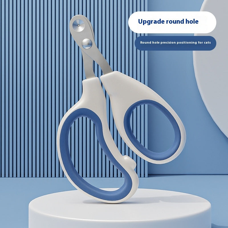 HKM-1101629 Fashionable Pet Nail Clippers for Cats - Durable Plastic and Stainless Steel, Available in Four Colors