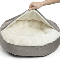 HKM-1101885 Classic Suede and Plush Pet Cover Quilt for Deep Sleep Bed - 60x60x18cm