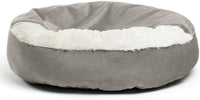 HKM-1101885 Classic Suede and Plush Pet Cover Quilt for Deep Sleep Bed - 60x60x18cm