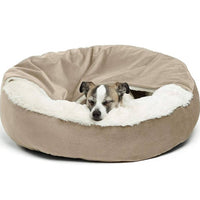 HKM-1101885 Classic Suede and Plush Pet Cover Quilt for Deep Sleep Bed - 60x60x18cm