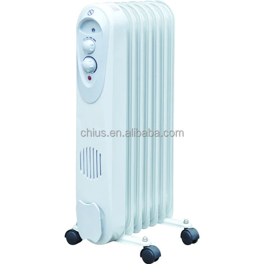 HKM-110227 Efficient Portable Oil Filled Radiator Heater with Adjustable Thermostat and Safety Features