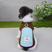 HKM-1102397 Cozy Unisex Dog Apparel for Fall and Winter in Brown, Beige, and Orange