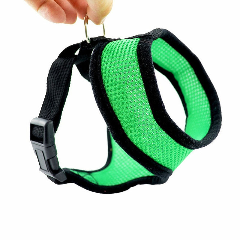 HKM-1102909 Padded Vest for Small Dogs and Cats - Adjustable Nylon Suit with Stainless Steel Accessories