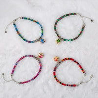HKM-1105853 Ethnic Style Adjustable Bell Collar for Cats, Dogs, and Rabbits in Blue, Red, Green, and Rose Red
