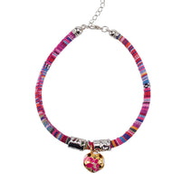 HKM-1105853 Ethnic Style Adjustable Bell Collar for Cats, Dogs, and Rabbits in Blue, Red, Green, and Rose Red