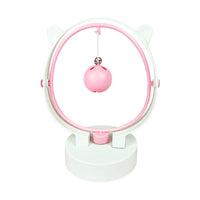 HKM-1107389 Perpetual Rocking Cat Toy with Hair Ball and Electric Magnetic Movement - Available in Blue, Pink, Green