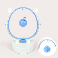 HKM-1107389 Perpetual Rocking Cat Toy with Hair Ball and Electric Magnetic Movement - Available in Blue, Pink, Green