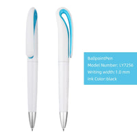 HKM-110739 Custom Plastic Ballpoint Pen with Logo, Twist Action, 1.0mm Black Ink, Lightweight Design