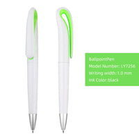 HKM-110739 Custom Plastic Ballpoint Pen with Logo, Twist Action, 1.0mm Black Ink, Lightweight Design