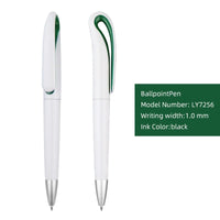 HKM-110739 Custom Plastic Ballpoint Pen with Logo, Twist Action, 1.0mm Black Ink, Lightweight Design