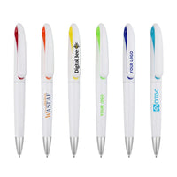 HKM-110739 Custom Plastic Ballpoint Pen with Logo, Twist Action, 1.0mm Black Ink, Lightweight Design