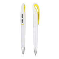 HKM-110739 Custom Plastic Ballpoint Pen with Logo, Twist Action, 1.0mm Black Ink, Lightweight Design