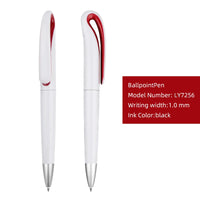 HKM-110739 Custom Plastic Ballpoint Pen with Logo, Twist Action, 1.0mm Black Ink, Lightweight Design