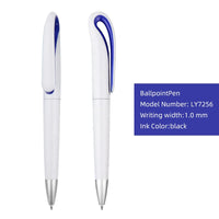 HKM-110739 Custom Plastic Ballpoint Pen with Logo, Twist Action, 1.0mm Black Ink, Lightweight Design