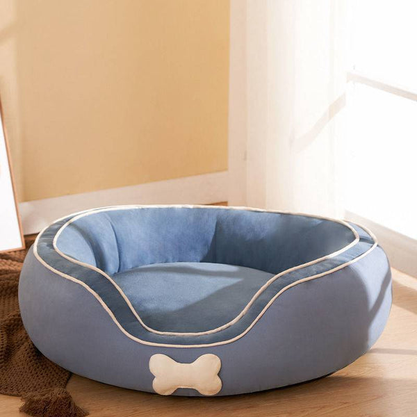 HKM-1107645 Four Seasons Universal Teddy Nest Plush Dog Bed - Medium, Large, Extra Large Sizes Available, Multiple Colors with Optional Blanket