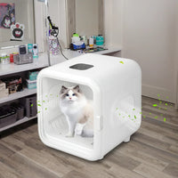 HKM-110867 Eco-Friendly 62L Automatic Pet Hair Dryer Box with Temperature Control for Dogs and Cats, Ultra Quiet, Indoor/Outdoor Use
