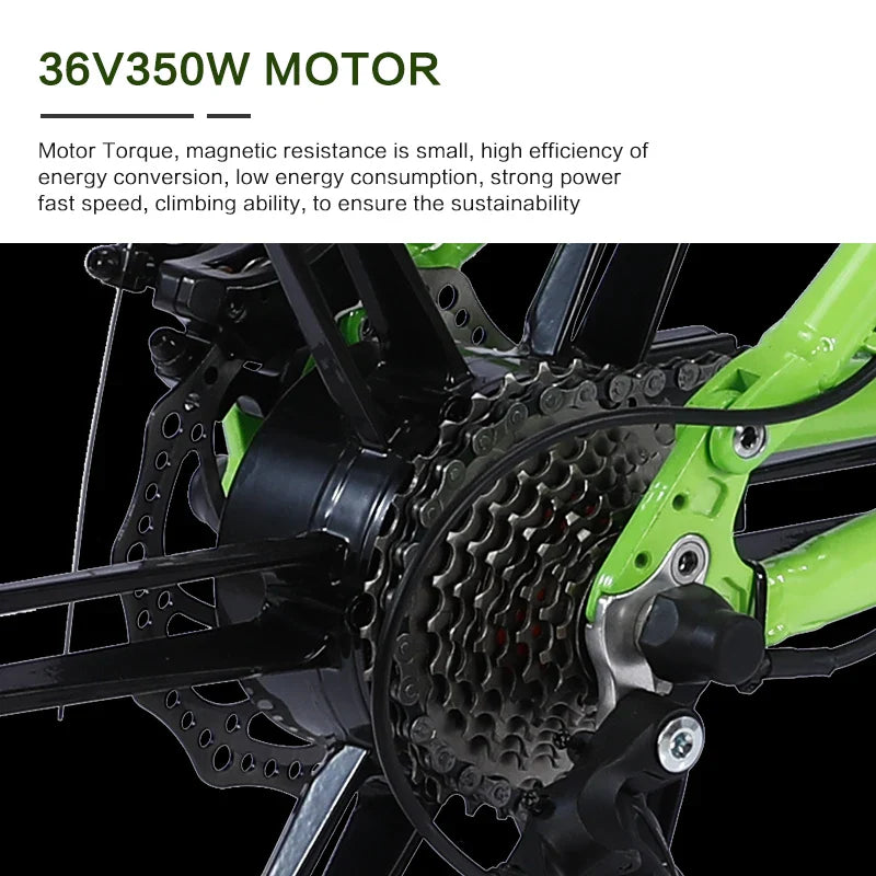 HKM-110931 26" Foldable Electric Mountain Bike with 36V 350W Motor and Lightweight Alloy Frame