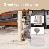 HKM-1109565 Sisal Cat Scratch Post and Climbing Frame - Available in Beige and Blue, Multiple Sizes