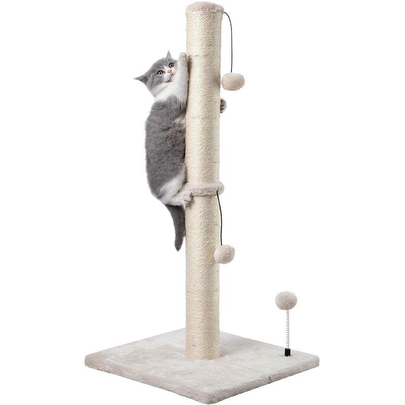 HKM-1109565 Sisal Cat Scratch Post and Climbing Frame - Available in Beige and Blue, Multiple Sizes