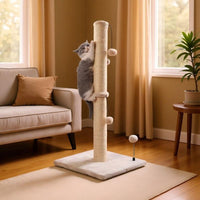HKM-1109565 Sisal Cat Scratch Post and Climbing Frame - Available in Beige and Blue, Multiple Sizes