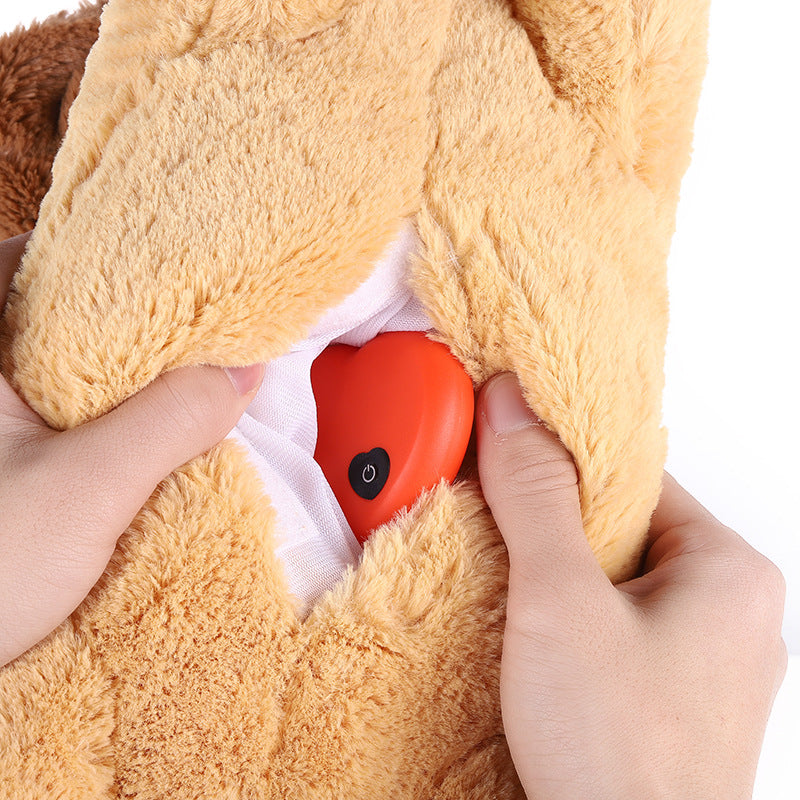 HKM-1110205 Heartbeat Plush Puppy Training Toy for Anxiety Relief and Chewing