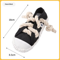 HKM-1110973 Dog Sound Slippers Toy for Stress Relief - Durable Molar Chew Toy in Rock Yellow, Black, and Sea Fog Blue