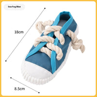 HKM-1110973 Dog Sound Slippers Toy for Stress Relief - Durable Molar Chew Toy in Rock Yellow, Black, and Sea Fog Blue