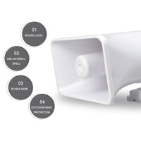 HKM-111123 150dB High-Power Siren Alarm Horn - Loud Emergency Signal Device for Security and Safety