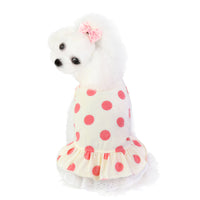 HKM-1111741 Lace Polka Dot Cotton Dog Clothes for Leisure Wear