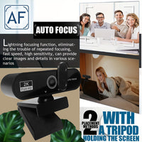 HKM-111315 USB Camera Stand with Built-in Microphone for PC - Model W66-2K and W66-4K