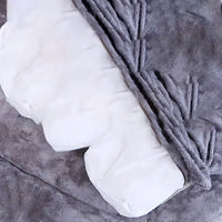 HKM-1113405 Plush Quilted Dog Bed in Four Sizes: Short Plush & Cotton Construction